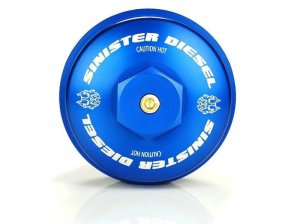 Ford F-250 Oil Filter Cap - Sinister Diesel - Lower Fuel Filter Cap with 1/8th